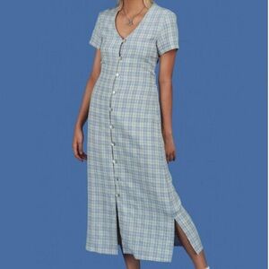 UNIF Plaid Midi/Maxi Dress